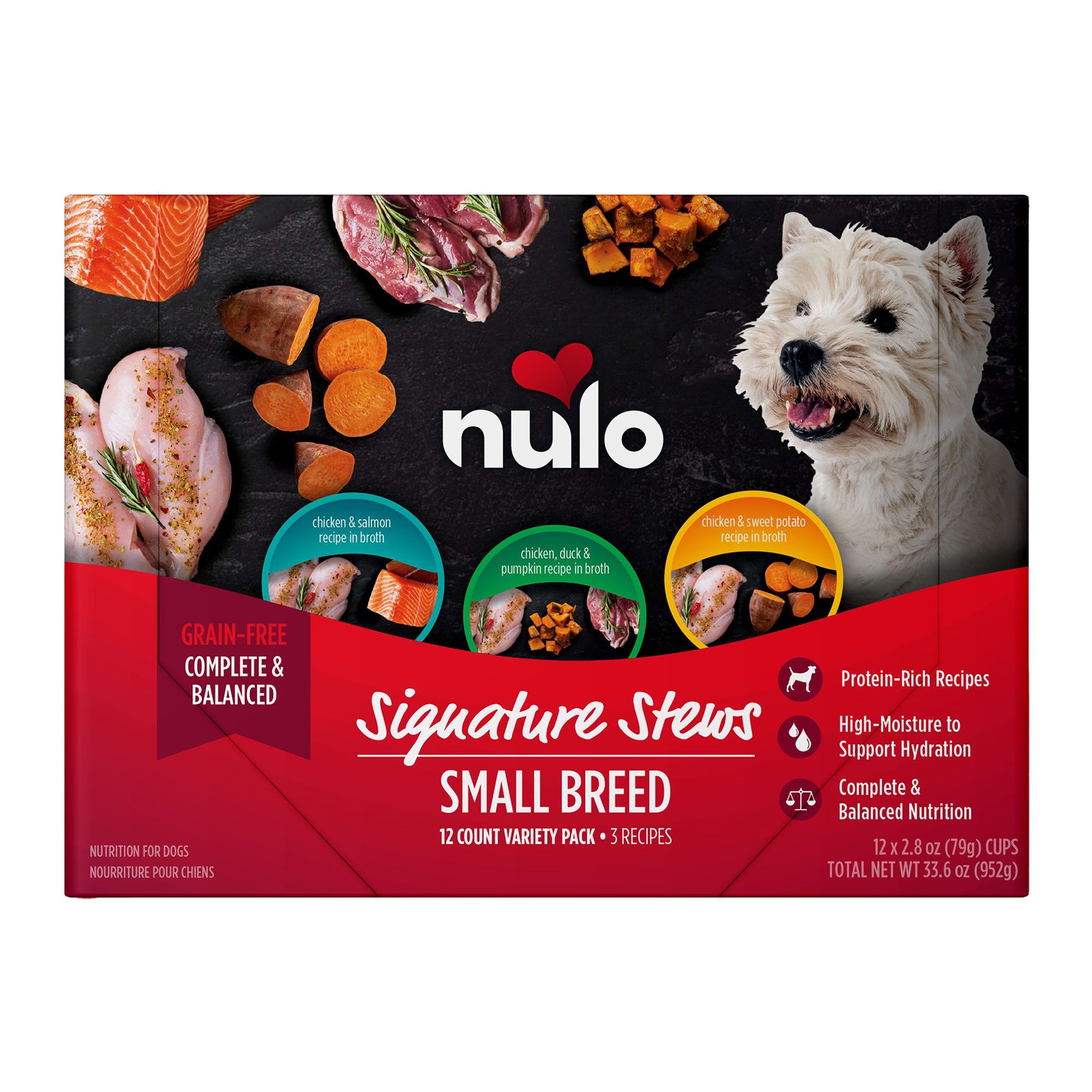 slide 1 of 1, Nulo Signature Stews All Life Stage Wet Dog Food - 2.8 Oz., 12 Count, Variety Pack, 2.8 oz