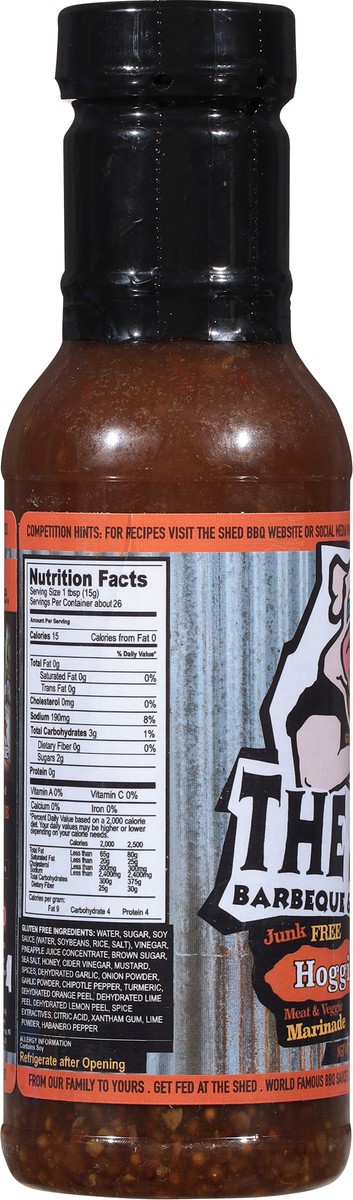 slide 7 of 13, The Shed Barbeque & Blues Joint Hoggin' It All Meat & Veggie Marinade 13.8 oz, 13.8 oz