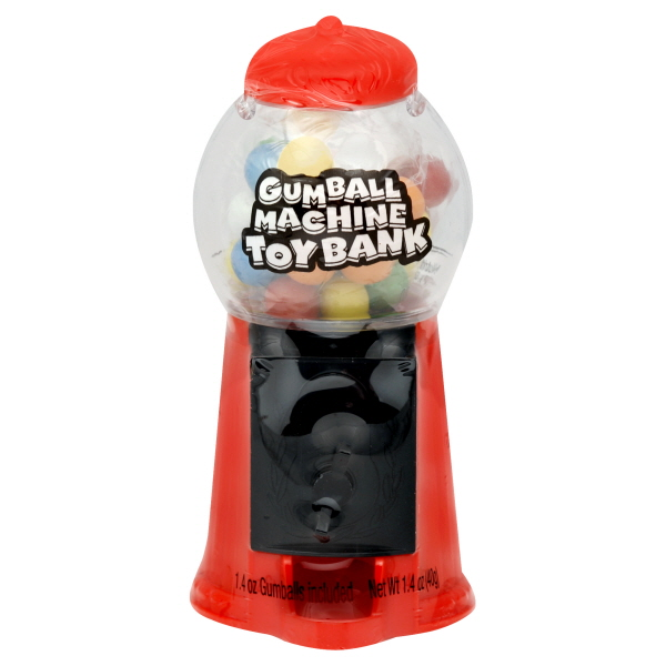 slide 1 of 1, Wrigley's Carousel Gumball Machine Toy Bank, 1.4 oz