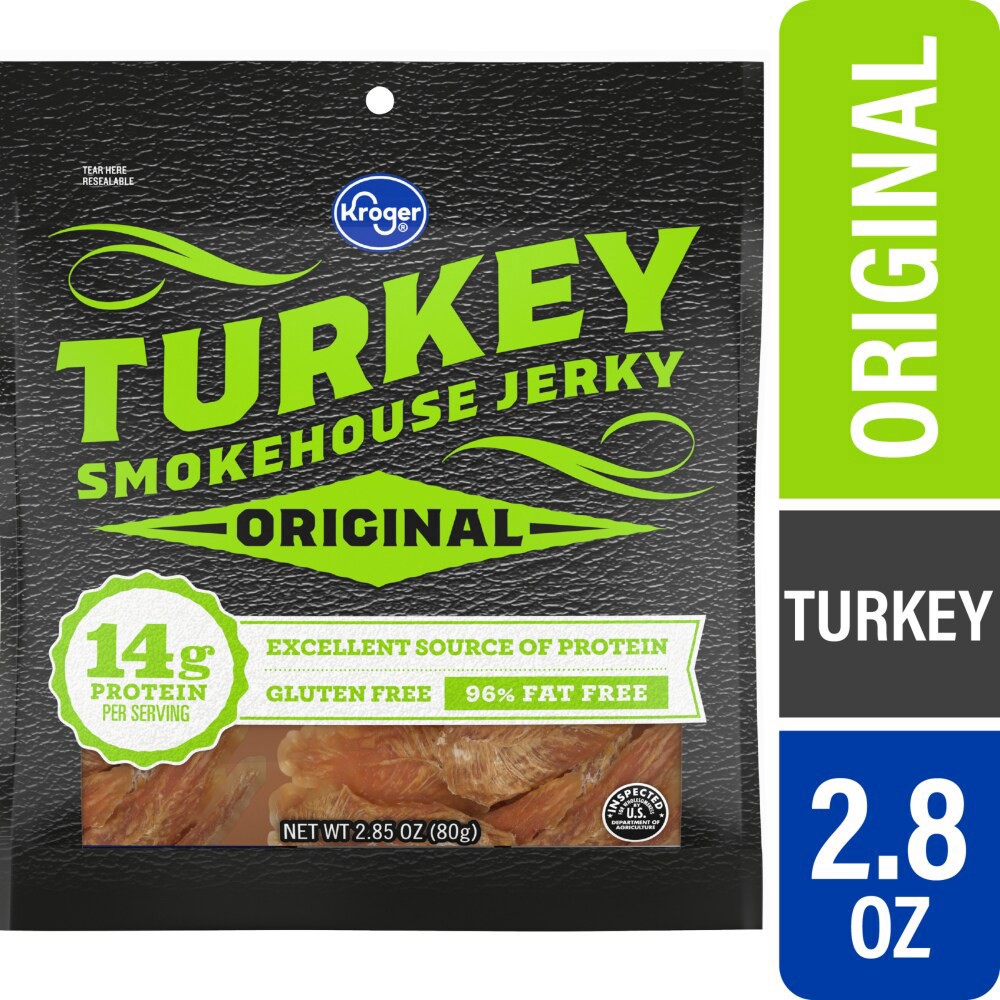 slide 1 of 4, Kroger Original Turkey Smokehouse Jerky, 2.85 oz