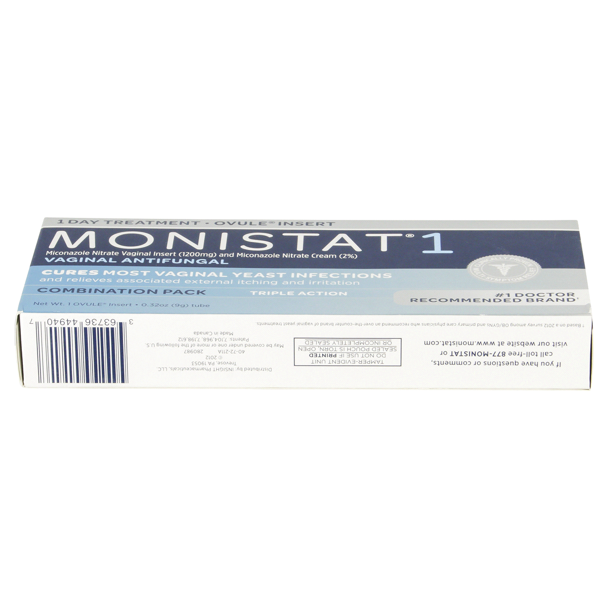 slide 5 of 5, Monistat Complete Therapy Treatment Ovule Antifungal Cream, 0.32 oz