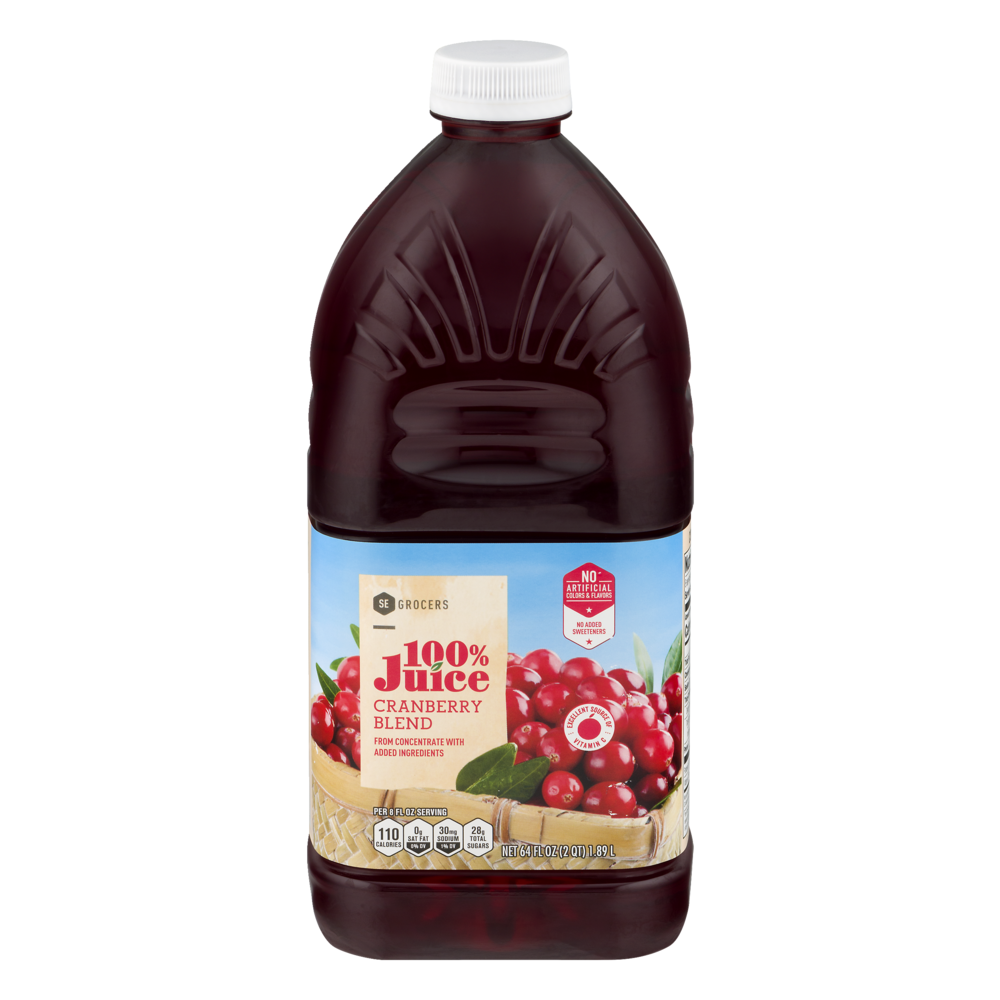 slide 1 of 1, SE Grocers Cranberry Blend 100% Juice, 64 oz