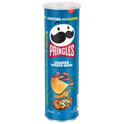 Pringles Potato Crisps Chips, Lunch Snacks, On-the-Go Snacks, Loaded Potato Skins, 5.5oz Can, 1 Can​