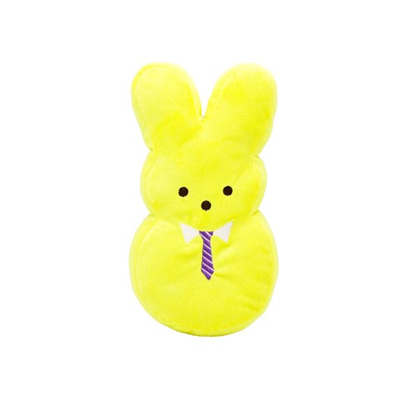 slide 1 of 1, Peeps Yellow Mister Plush Bunny Toy For Dogs, Medium, MED