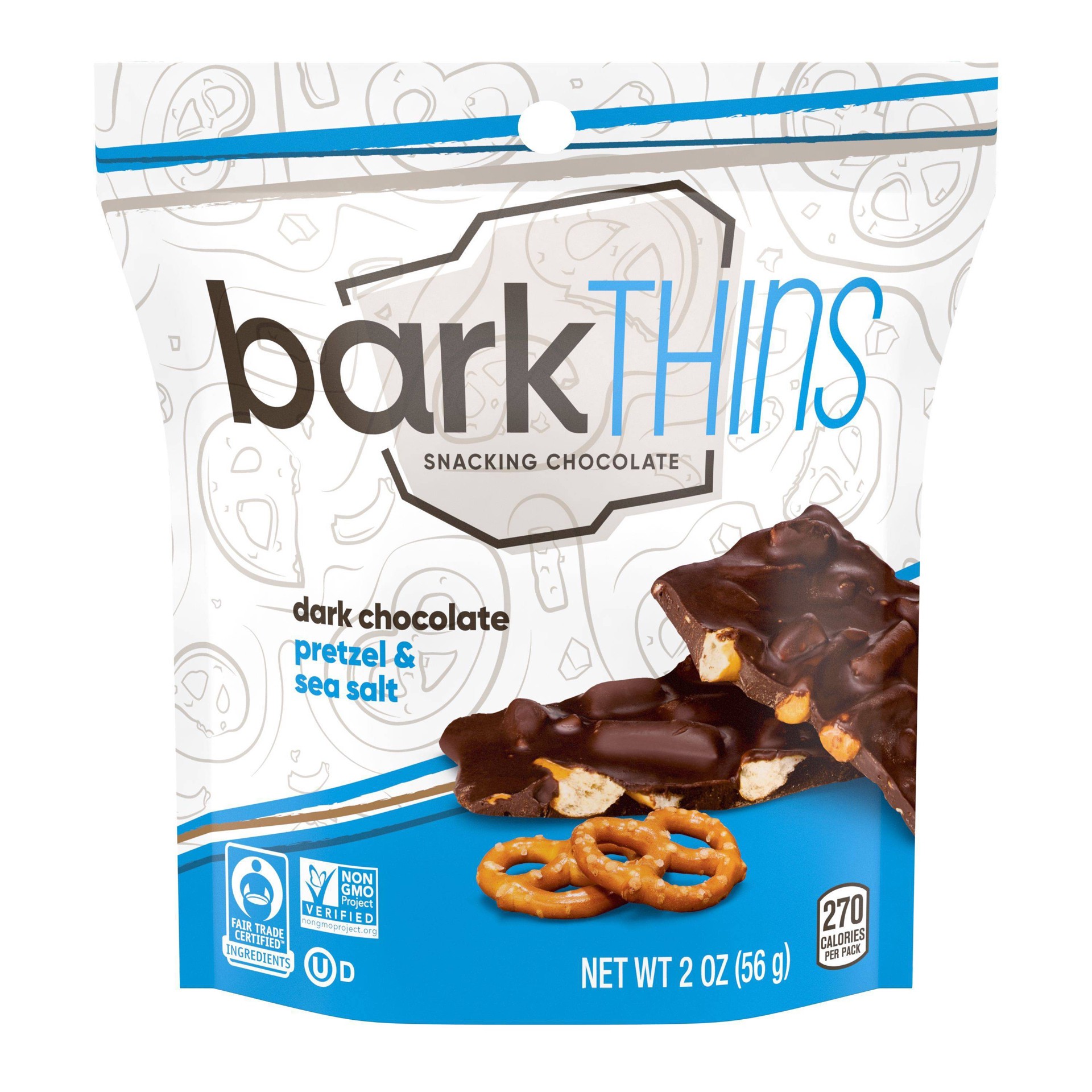 slide 1 of 4, barkTHINS Dark Chocolate Pretzel With Sea Salt, 4.7 oz