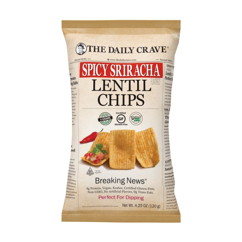 slide 1 of 1, The Daily Crave Spicy Lentil Chips 4.25Oz, 4.25 oz