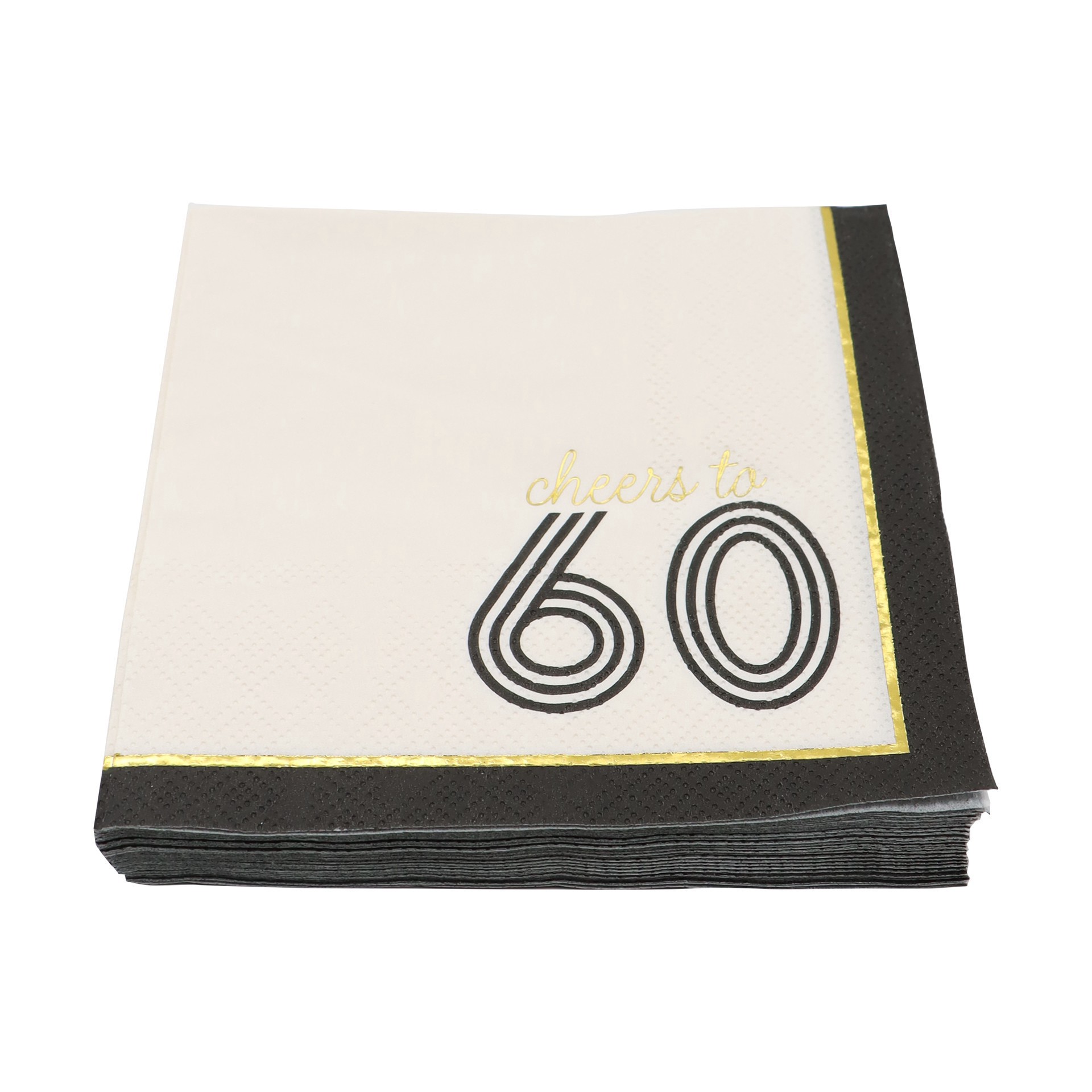 slide 3 of 3, Cheers To 60 Beverage Napkins, 20ct. By Celebrate It, 20 ct