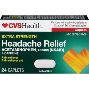 slide 1 of 1, CVS Health Extra Strength Headache Relief Coated Tablets, 24 Ct, 24 ct