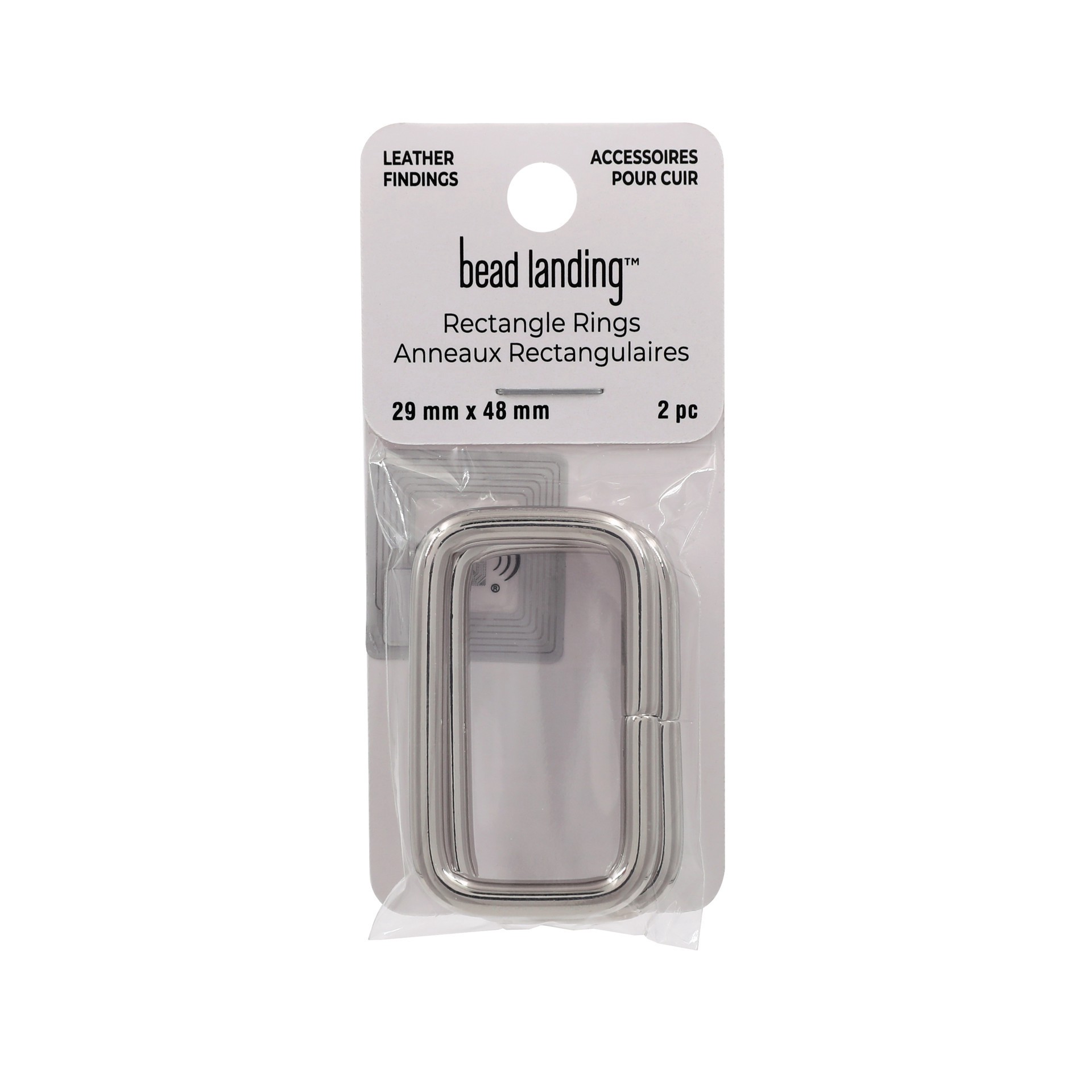 slide 5 of 6, Rhodium Rectangle Rings, 2ct. By Bead Landing, 2 ct