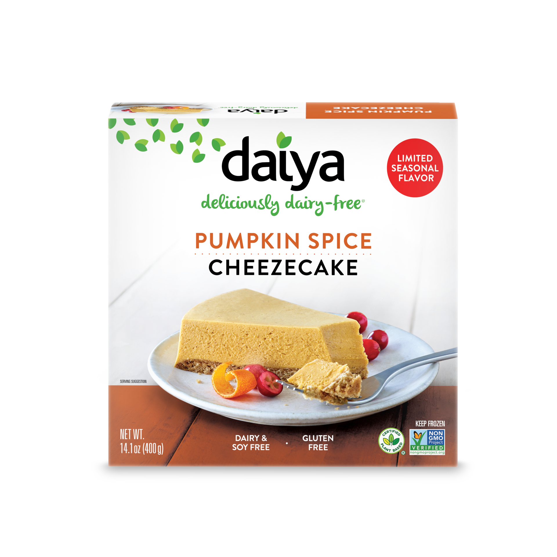 slide 1 of 2, Daiya Dairy Free Pumpkin Spice Cheesecake Dessert - 14.1 oz, 14.1 oz