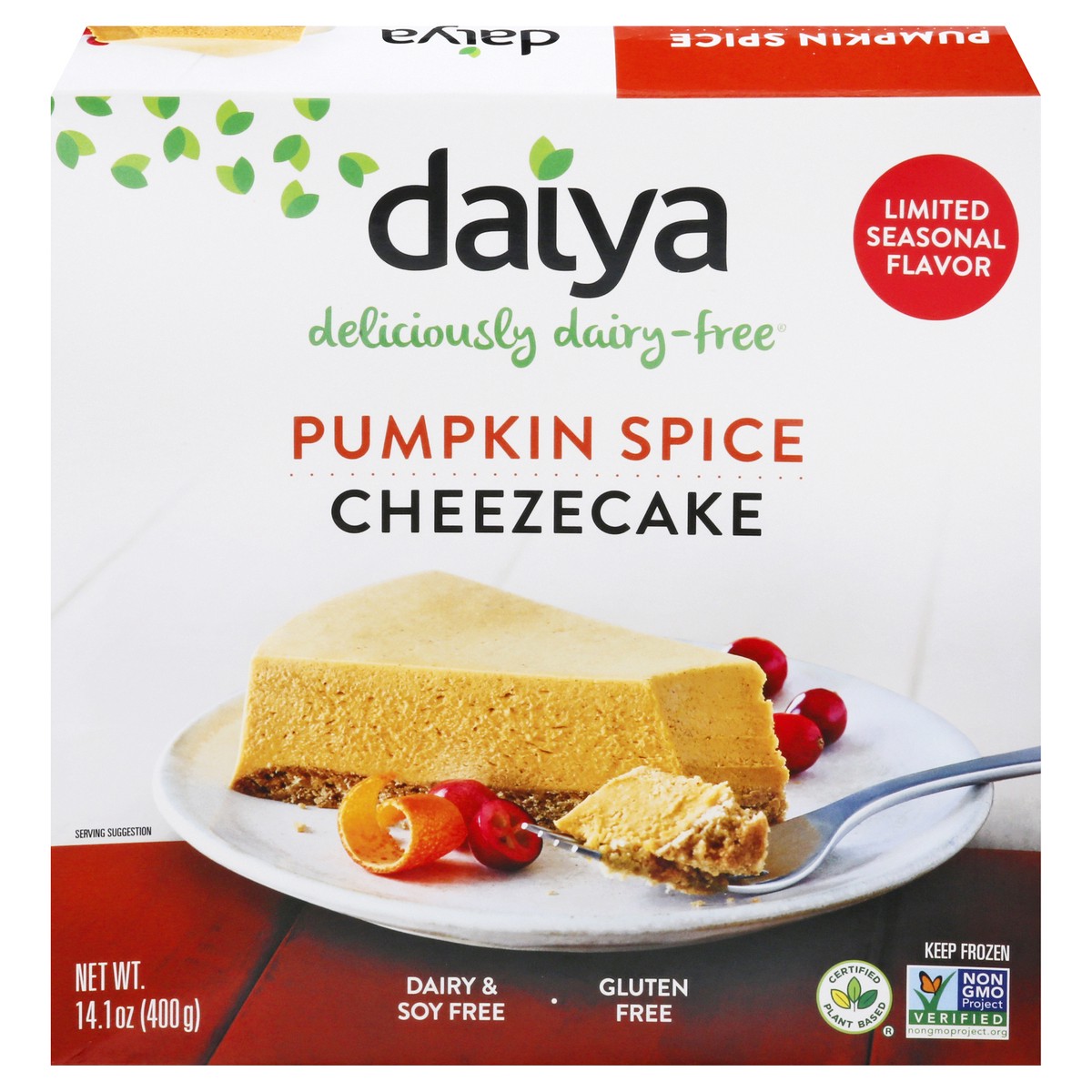 slide 1 of 2, Daiya Dairy Free Pumpkin Spice Cheezecake, 14.1 oz