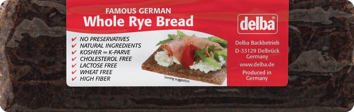 slide 3 of 5, Delba Whole Rye Bread, 6.75 oz