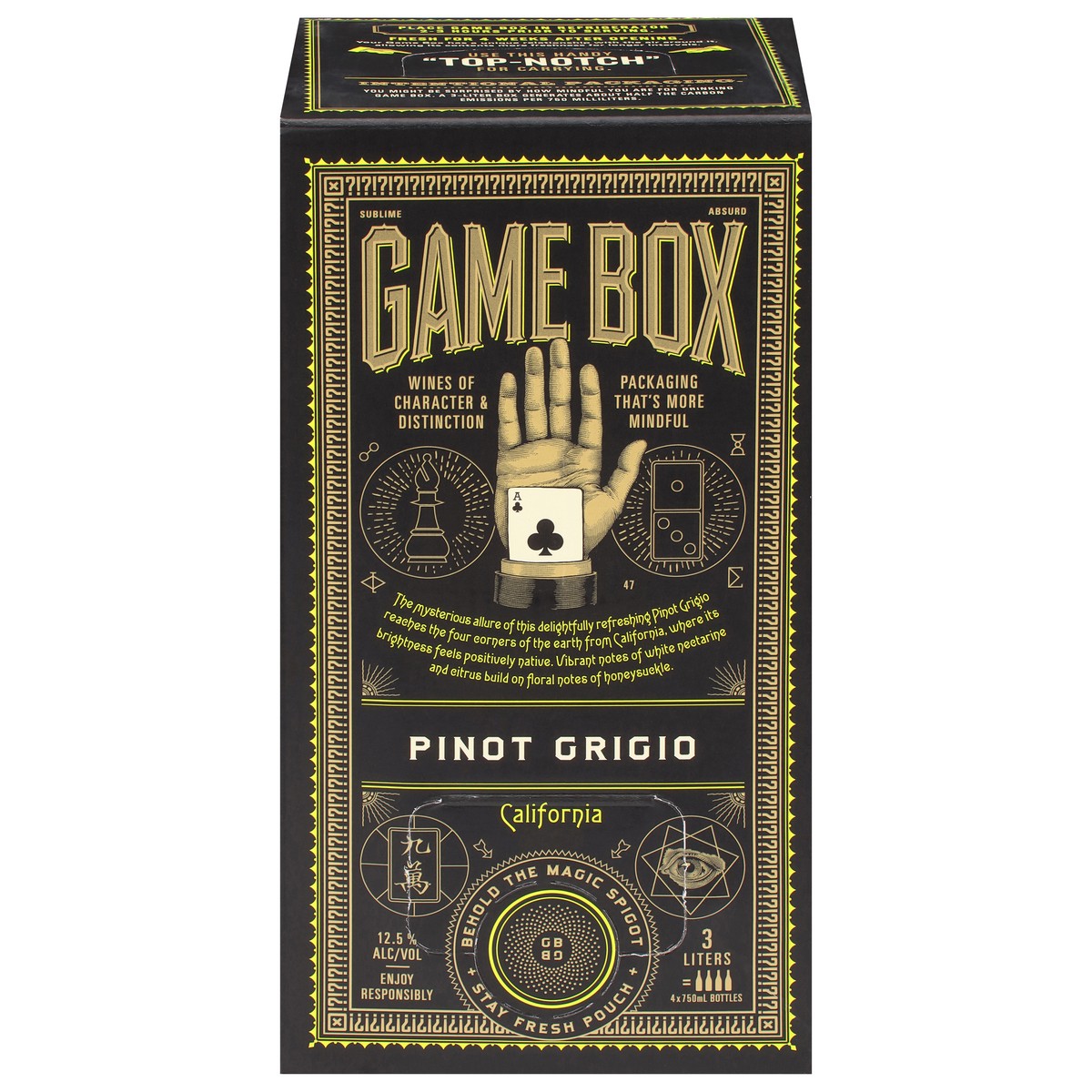 slide 9 of 9, Game Box Pinot Grigio, 3000 fl oz