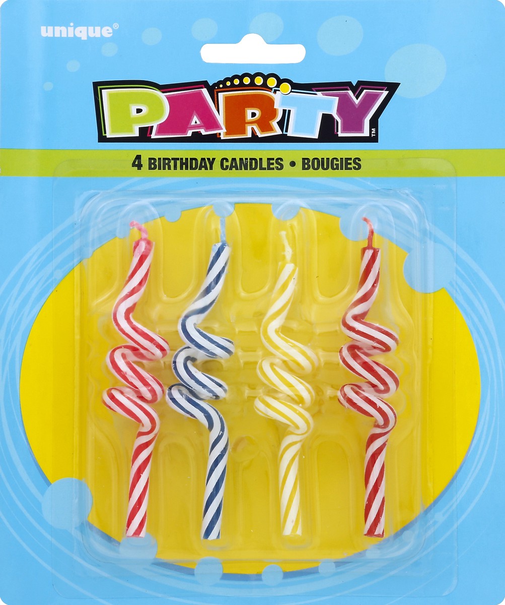 slide 2 of 2, Unique Birthday Candles 4 ea, 4 ct