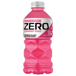 POWERADE Electrolyte Enhanced Zero Sugar Strawberry Smash Sports Drink, 28 fl oz, bottle
