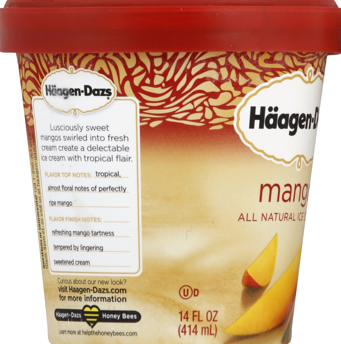 slide 3 of 6, Häagen-Dazs Mango Ice Cream, 1 pint