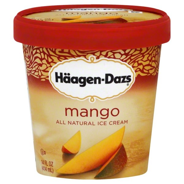slide 1 of 6, Häagen-Dazs Mango Ice Cream, 1 pint