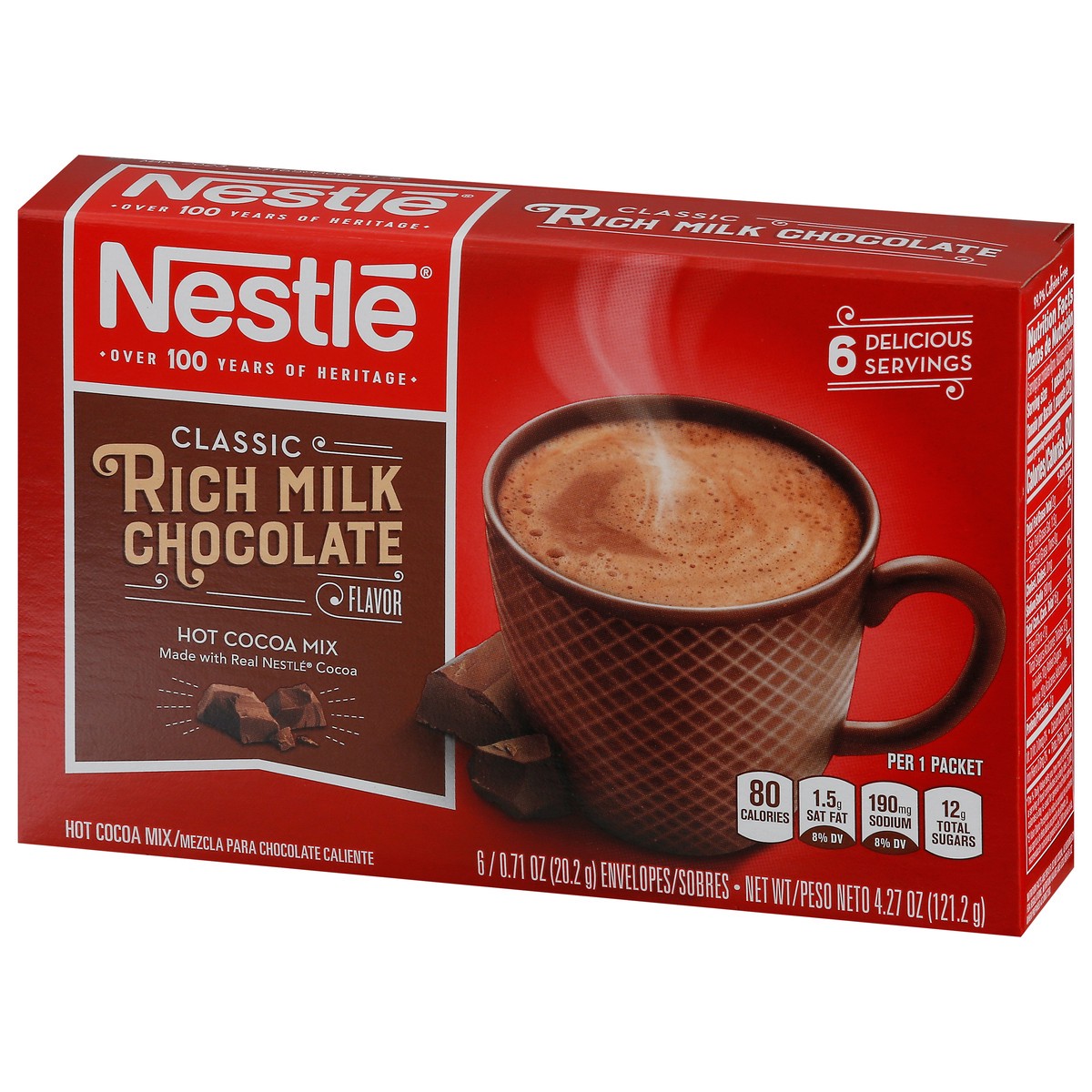 slide 3 of 9, Nestlé Classic Rich Milk Chocolate Flavor Hot Cacao Mix 6 ea, 