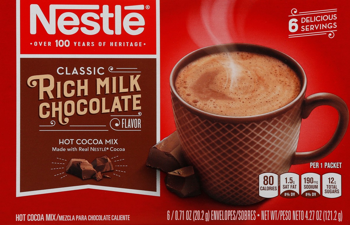 slide 6 of 9, Nestlé Classic Rich Milk Chocolate Flavor Hot Cacao Mix 6 ea, 