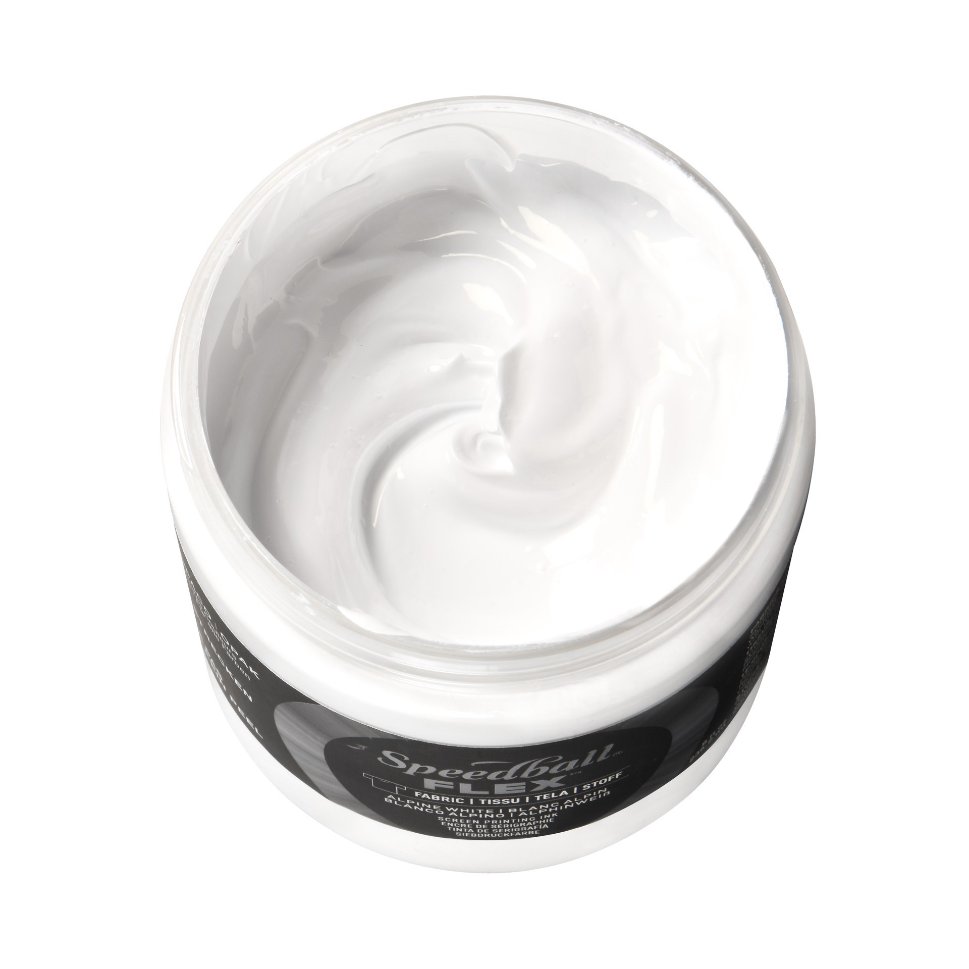 slide 2 of 4, Speedball Flex 8oz. Alpine White Fabric Screen Printing Ink, 8 oz