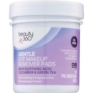 slide 1 of 1, Beauty 360 Oil-Free Gentle Eye Makeup Remover Pads, 80 ct