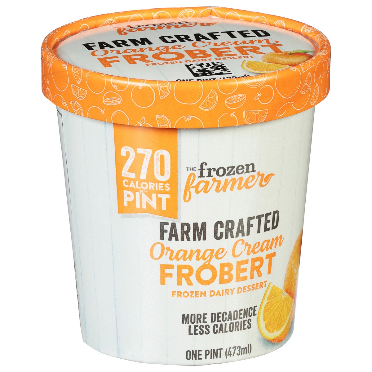 slide 9 of 9, The Frozen Farmer Farm Crafted Orange Cream Frobert Frozen Dairy Dessert 1 pt, 1 pint