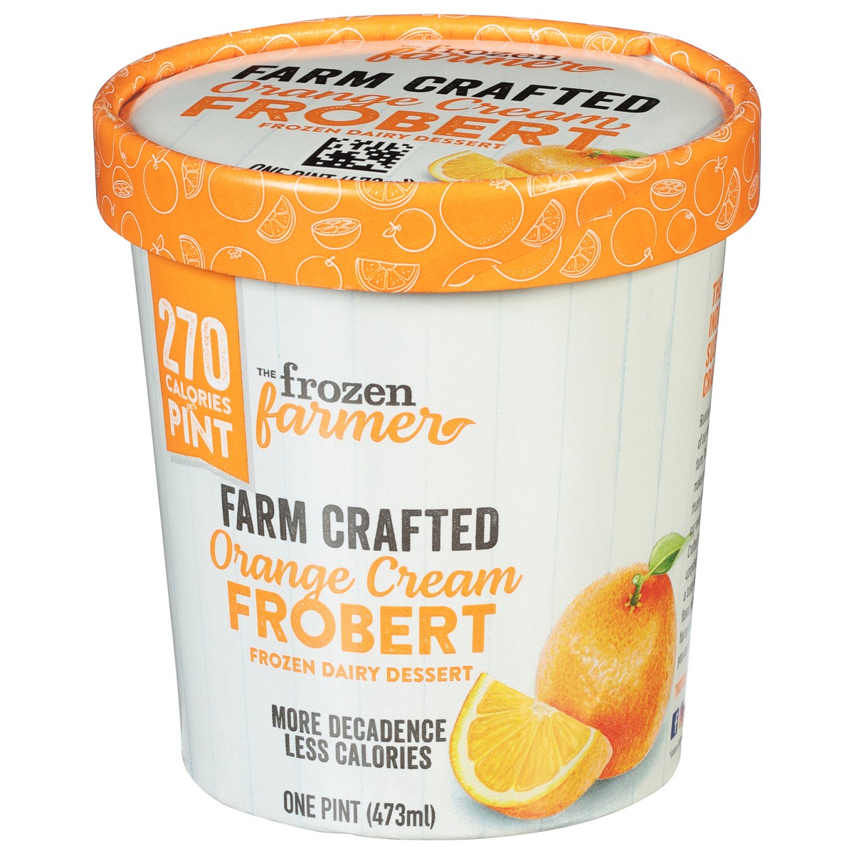 slide 3 of 9, The Frozen Farmer Farm Crafted Orange Cream Frobert Frozen Dairy Dessert 1 pt, 1 pint