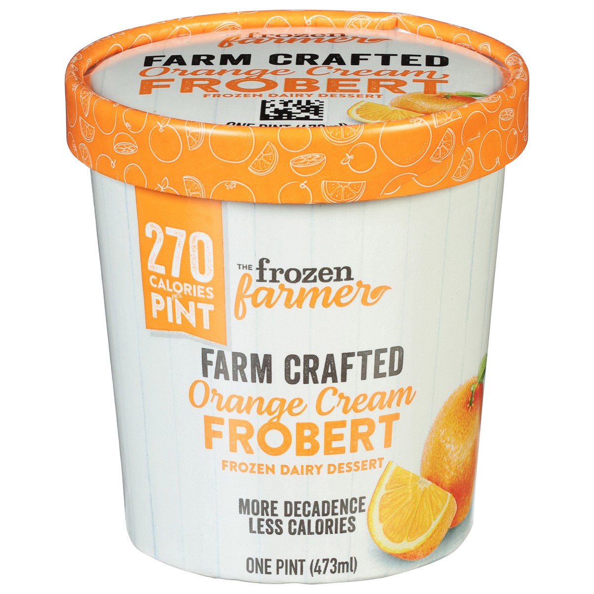 slide 1 of 9, The Frozen Farmer Farm Crafted Orange Cream Frobert Frozen Dairy Dessert 1 pt, 1 pint