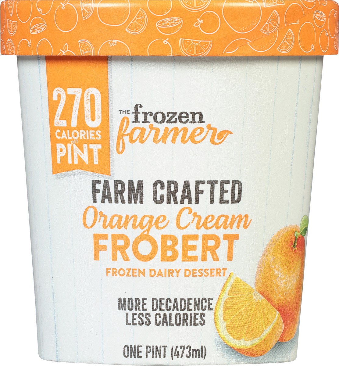 slide 5 of 9, The Frozen Farmer Farm Crafted Orange Cream Frobert Frozen Dairy Dessert 1 pt, 1 pint