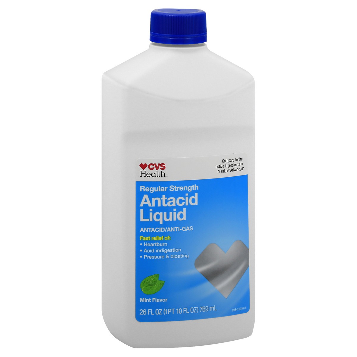 slide 2 of 11, CVS Health Antacid Liquid Regular Strength, Cooling Mint, 26 Oz, 1 ct