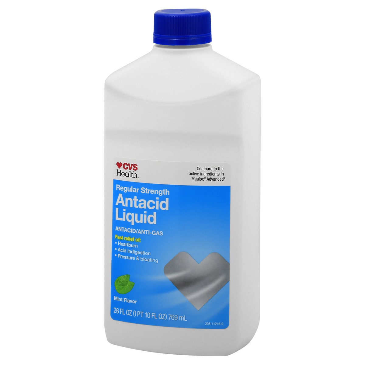slide 7 of 11, CVS Health Antacid Liquid Regular Strength, Cooling Mint, 26 Oz, 1 ct