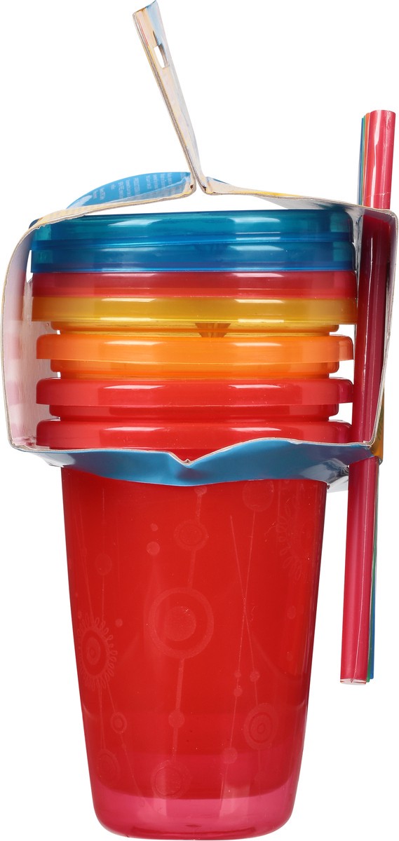 slide 8 of 9, Nuby Wash or Toss 10 Ounce Cups, Straws & Lids 1 ea, 1 ct