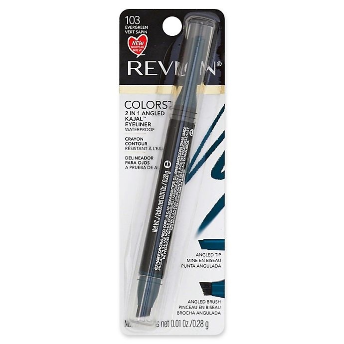 slide 1 of 1, Colorstay 2 In 1 Angled Eyeliner - Evergreen, 1 ct