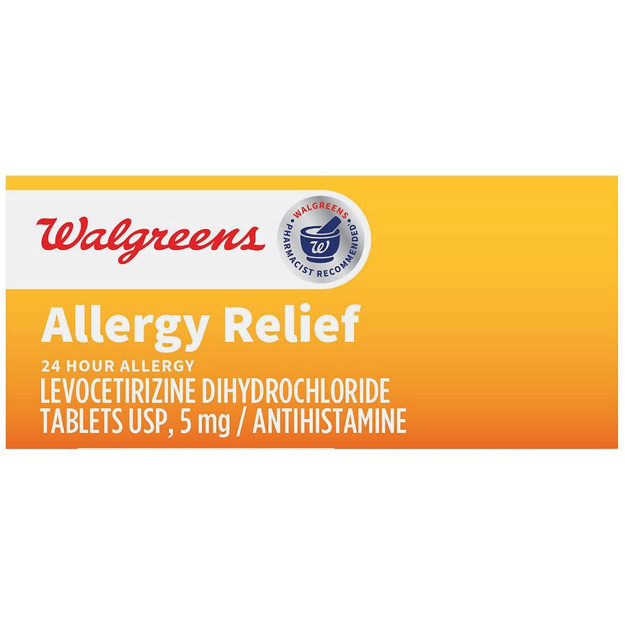 slide 5 of 5, Walgreens Levocetirizine Original Prescription Strength 24 Hour Allergy Tablets, 35 ct