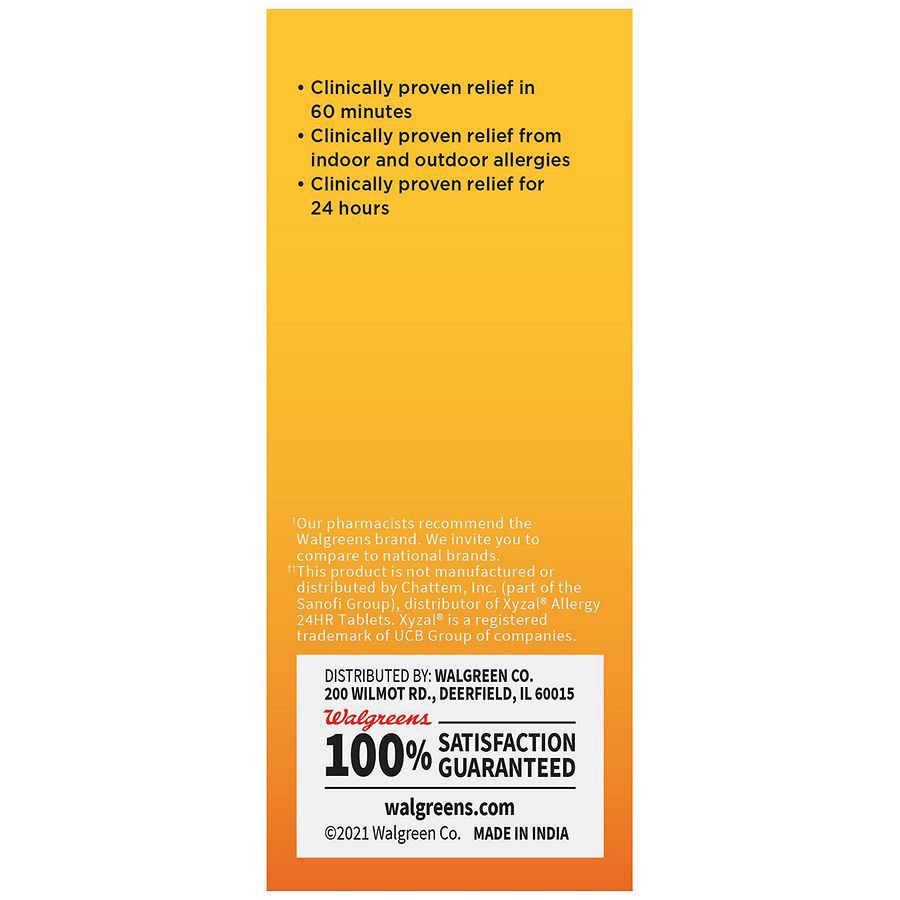 slide 4 of 5, Walgreens Levocetirizine Original Prescription Strength 24 Hour Allergy Tablets, 35 ct