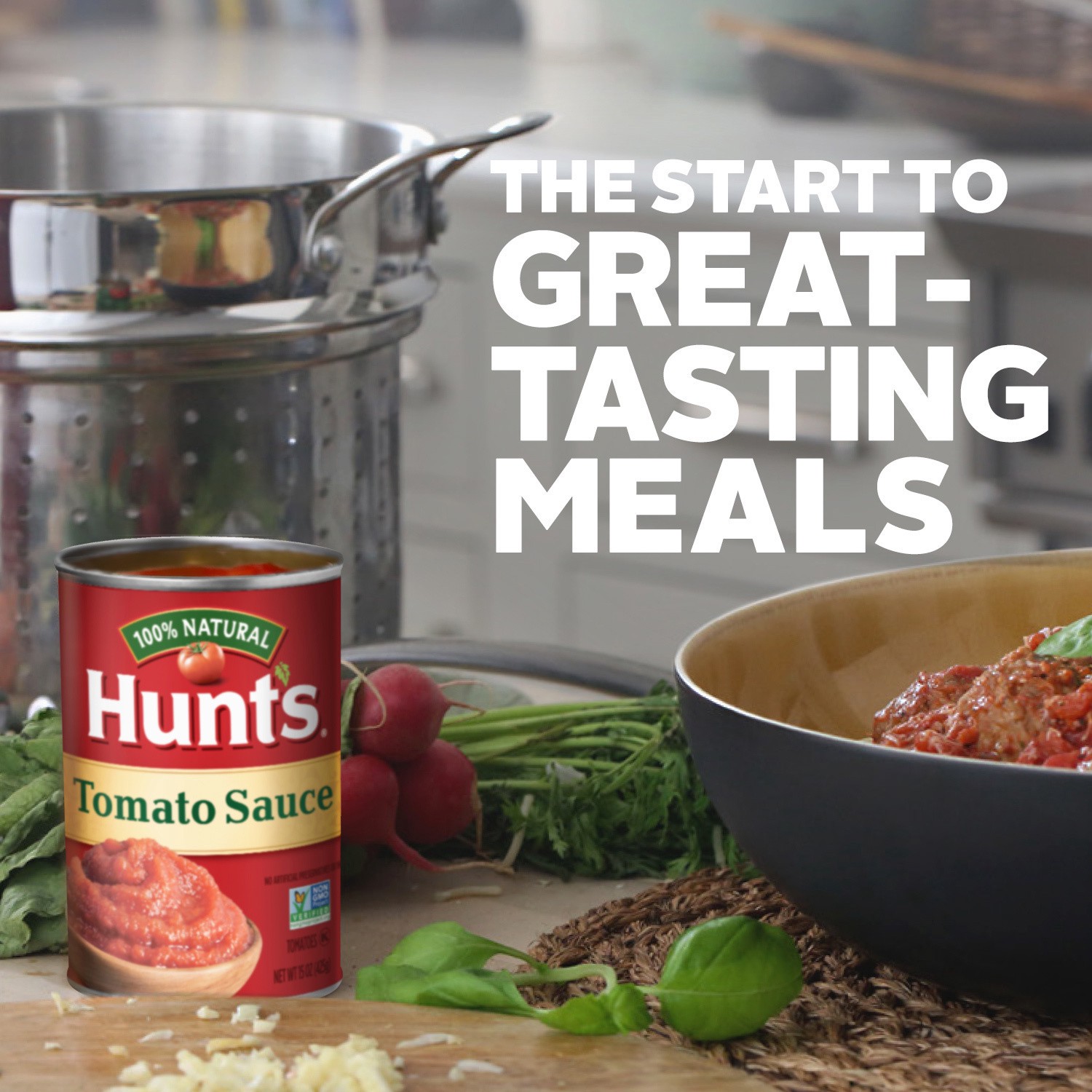slide 2 of 5, Hunt's 100% Natural Tomato Sauce, Canned Tomato Sauce, 15 oz., 15 oz