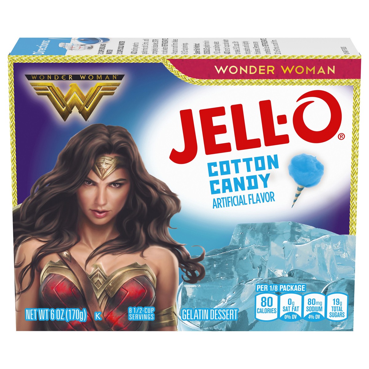 slide 6 of 13, Jell-O Cotton Candy Instant Gelatin Mix, 6 oz Box, 6 oz