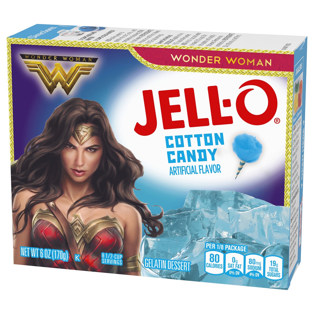 slide 7 of 13, Jell-O Cotton Candy Instant Gelatin Mix, 6 oz Box, 6 oz