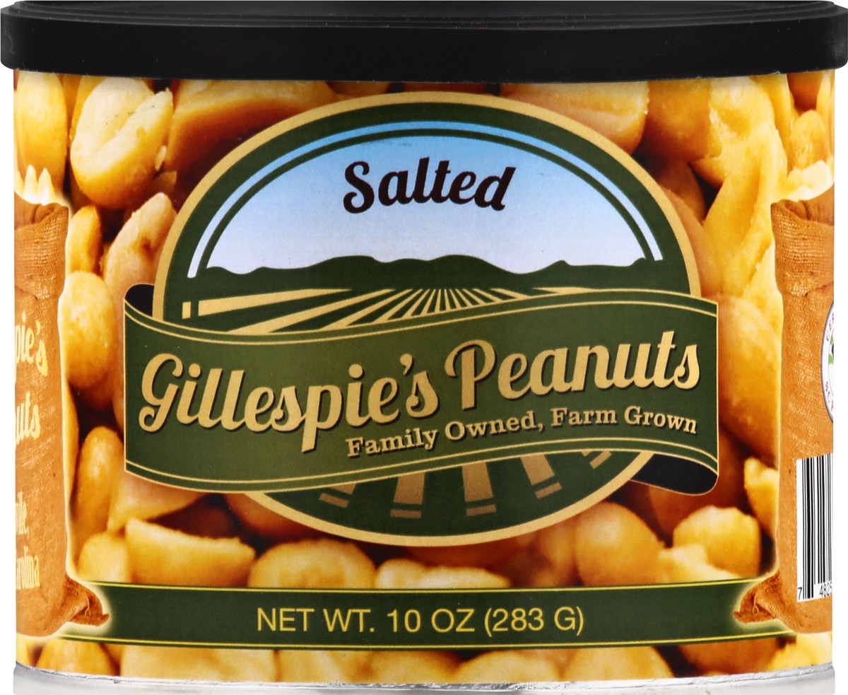slide 1 of 12, Gillespies Peanuts Salted Peanuts - 10 oz, 10 oz