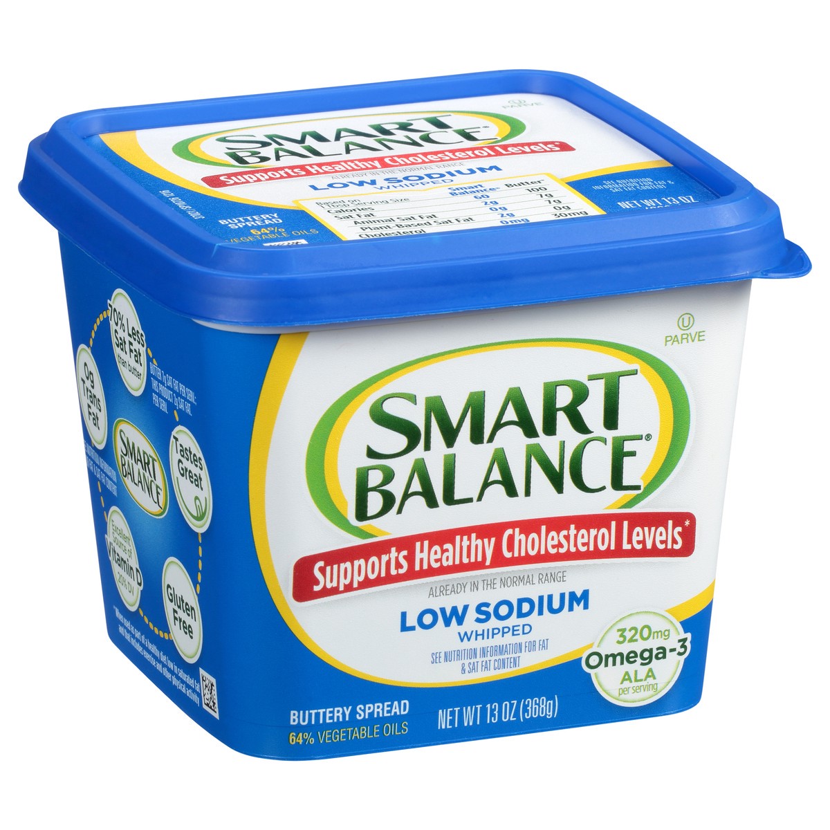 slide 2 of 5, Smart Balance Low Sodium Whipped Buttery Spread 13 oz, 13 oz