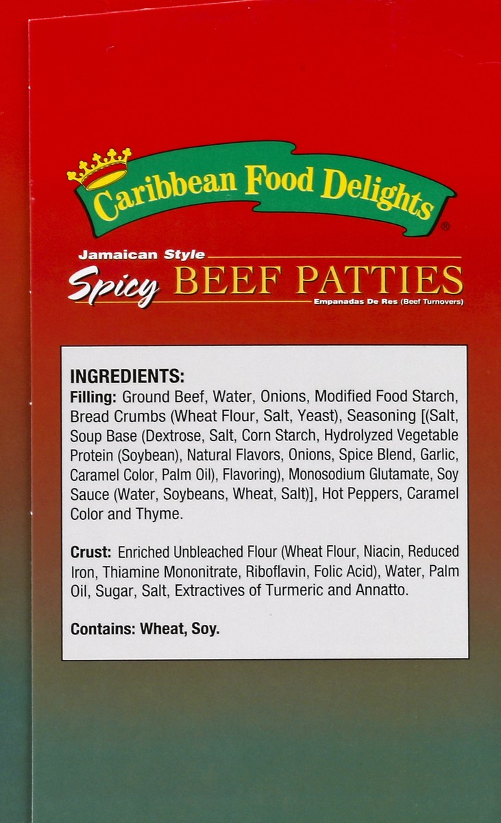 slide 3 of 5, Caribbean Food Delights Beef Patties Spicy Jamaican Style, 10 ct