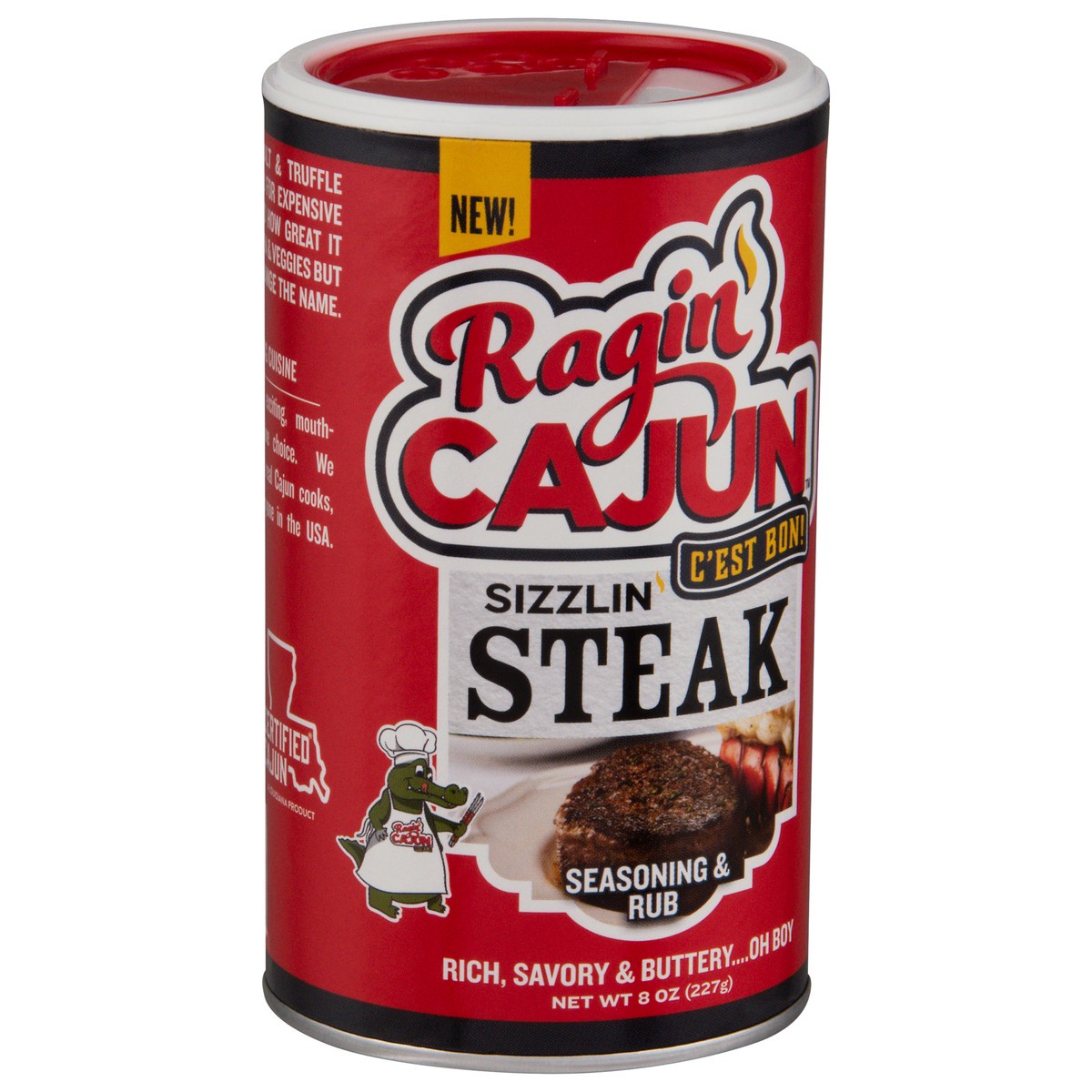 slide 6 of 9, Ragin' Cajun Sizzlin Steak Seasoning & Rub 8 oz, 