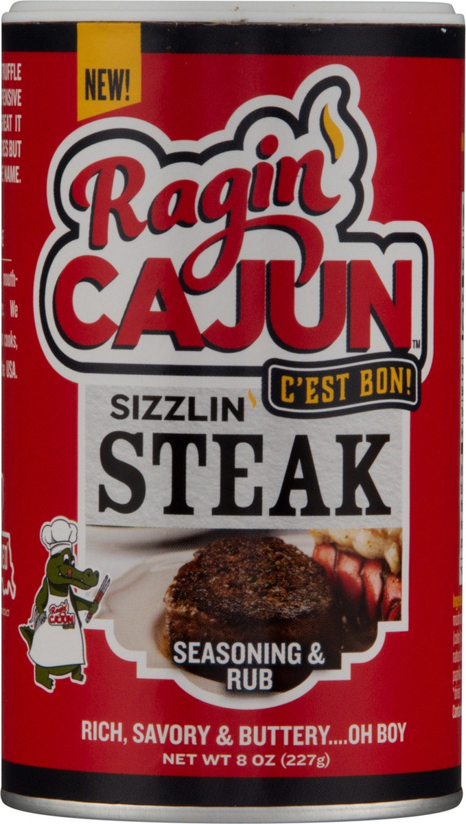 slide 8 of 9, Ragin' Cajun Sizzlin Steak Seasoning & Rub 8 oz, 
