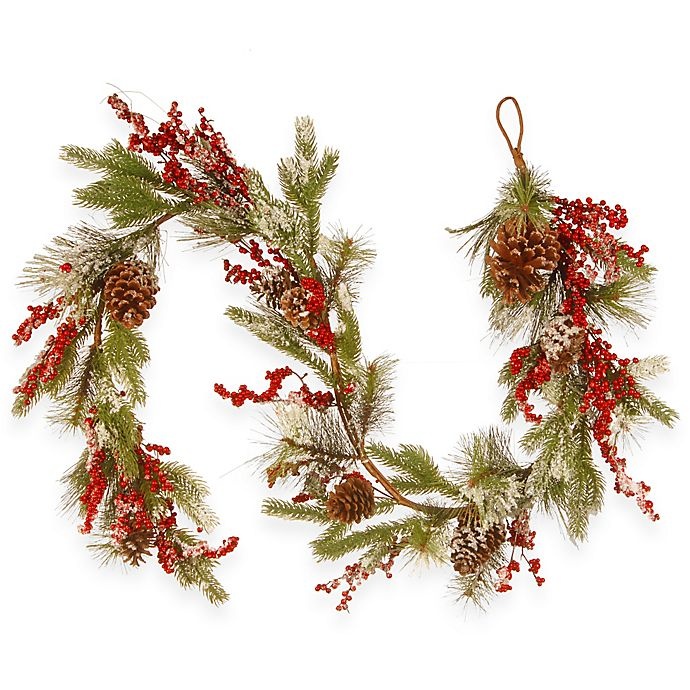 slide 1 of 1, National Tree Company Berry and Cones Garland, 72 in