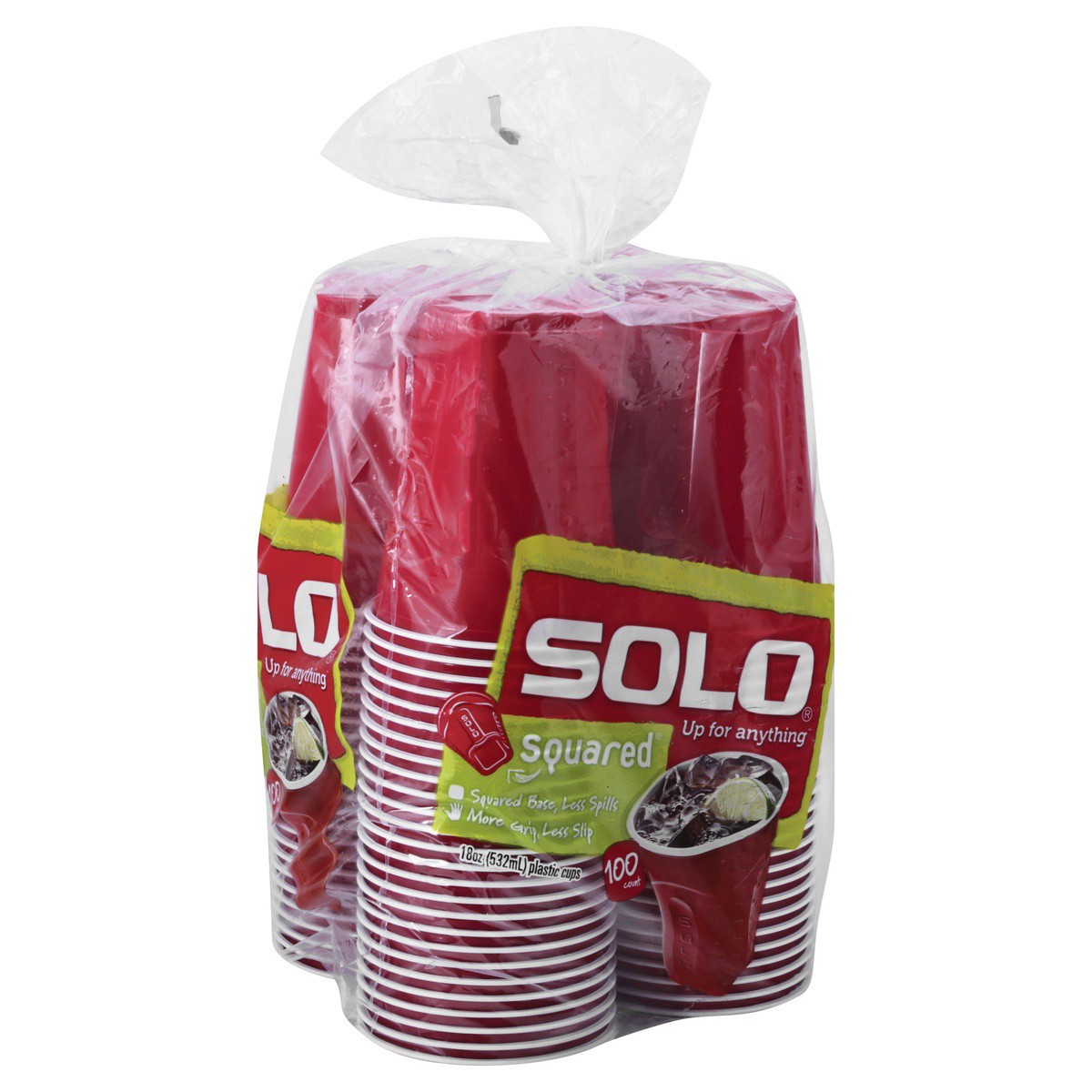 slide 5 of 9, Solo 18-Ounce Squared Plastic Cups, 100 ct