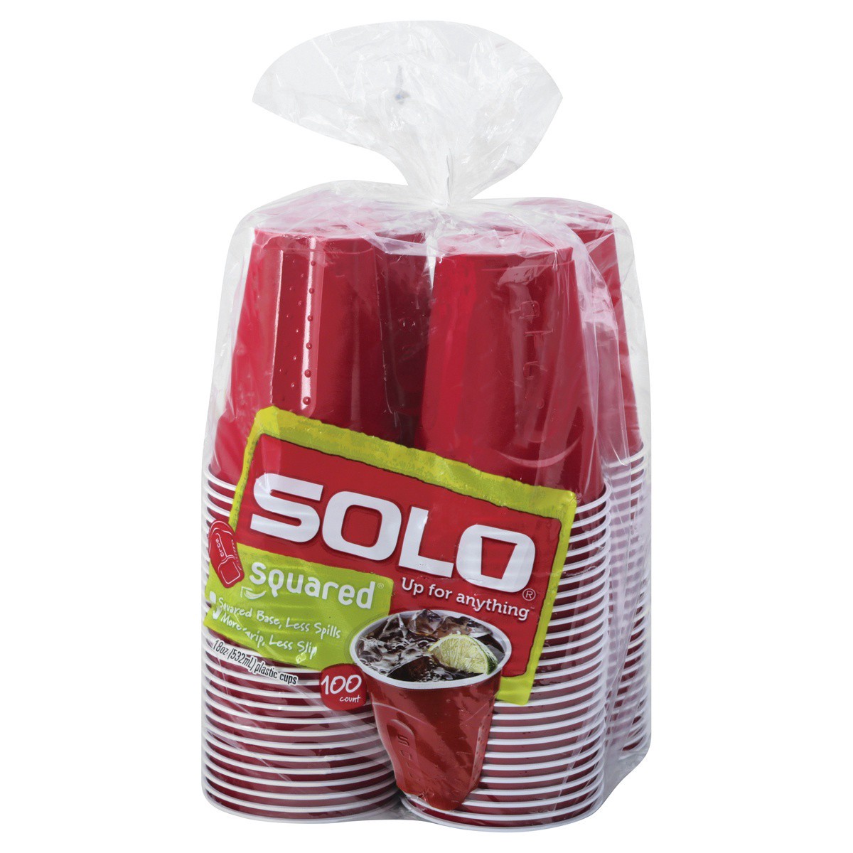 slide 2 of 9, Solo 18-Ounce Squared Plastic Cups, 100 ct