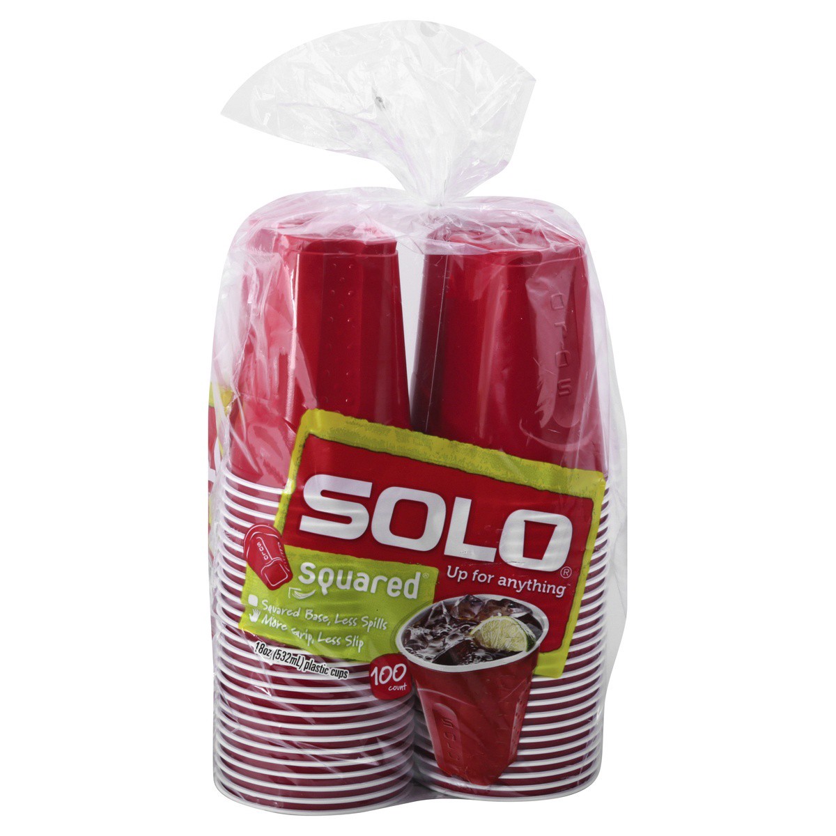 slide 1 of 9, Solo 18-Ounce Squared Plastic Cups, 100 ct