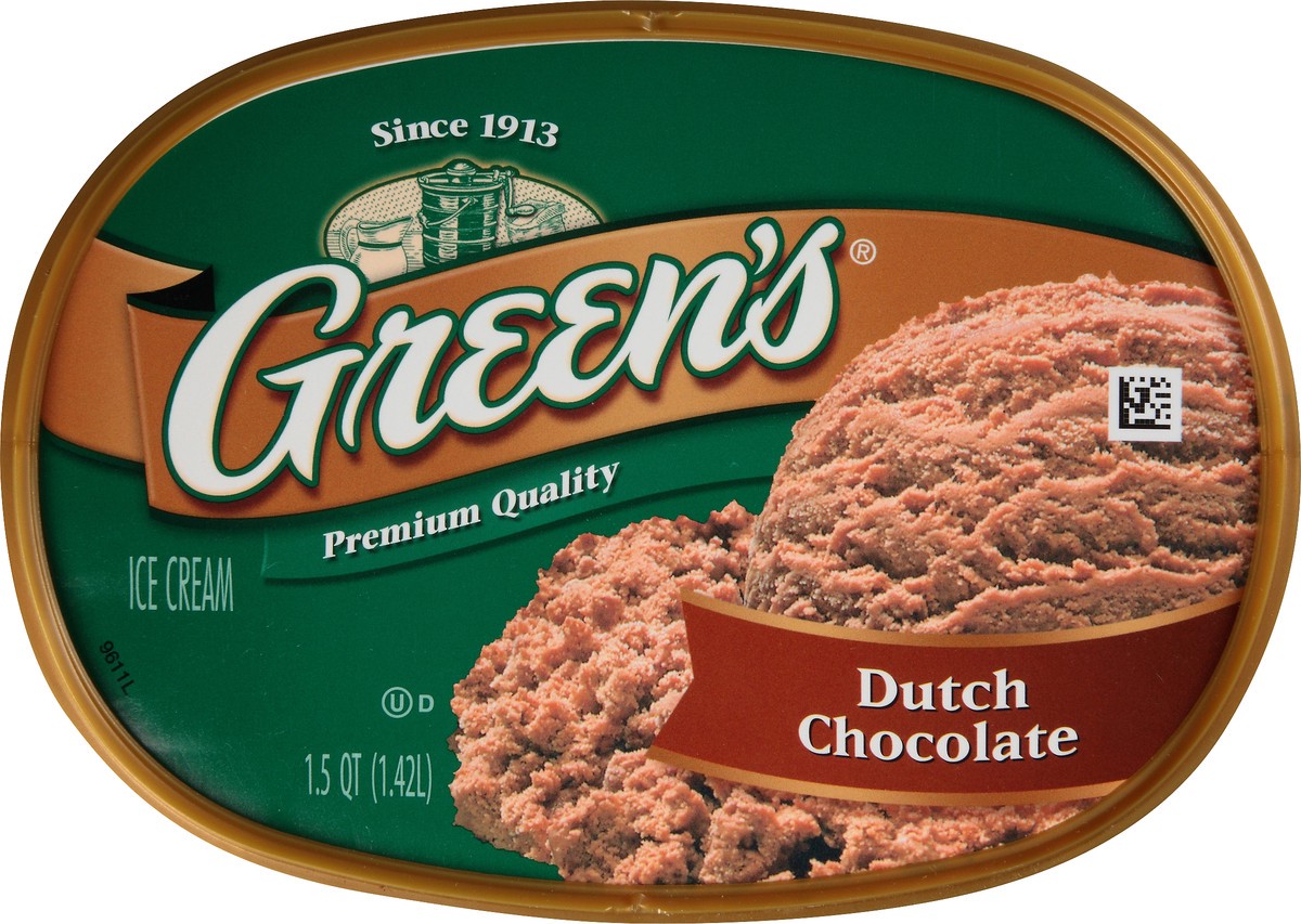 slide 7 of 10, Green's Dutch Chocolate Ice Cream 1.5 qt. Carton, 1.42 liter