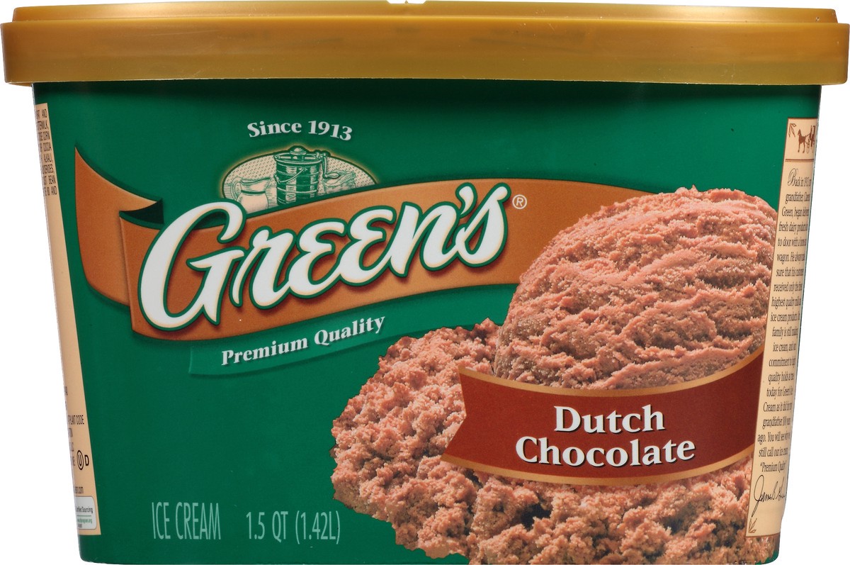 slide 10 of 10, Green's Dutch Chocolate Ice Cream 1.5 qt. Carton, 1.42 liter