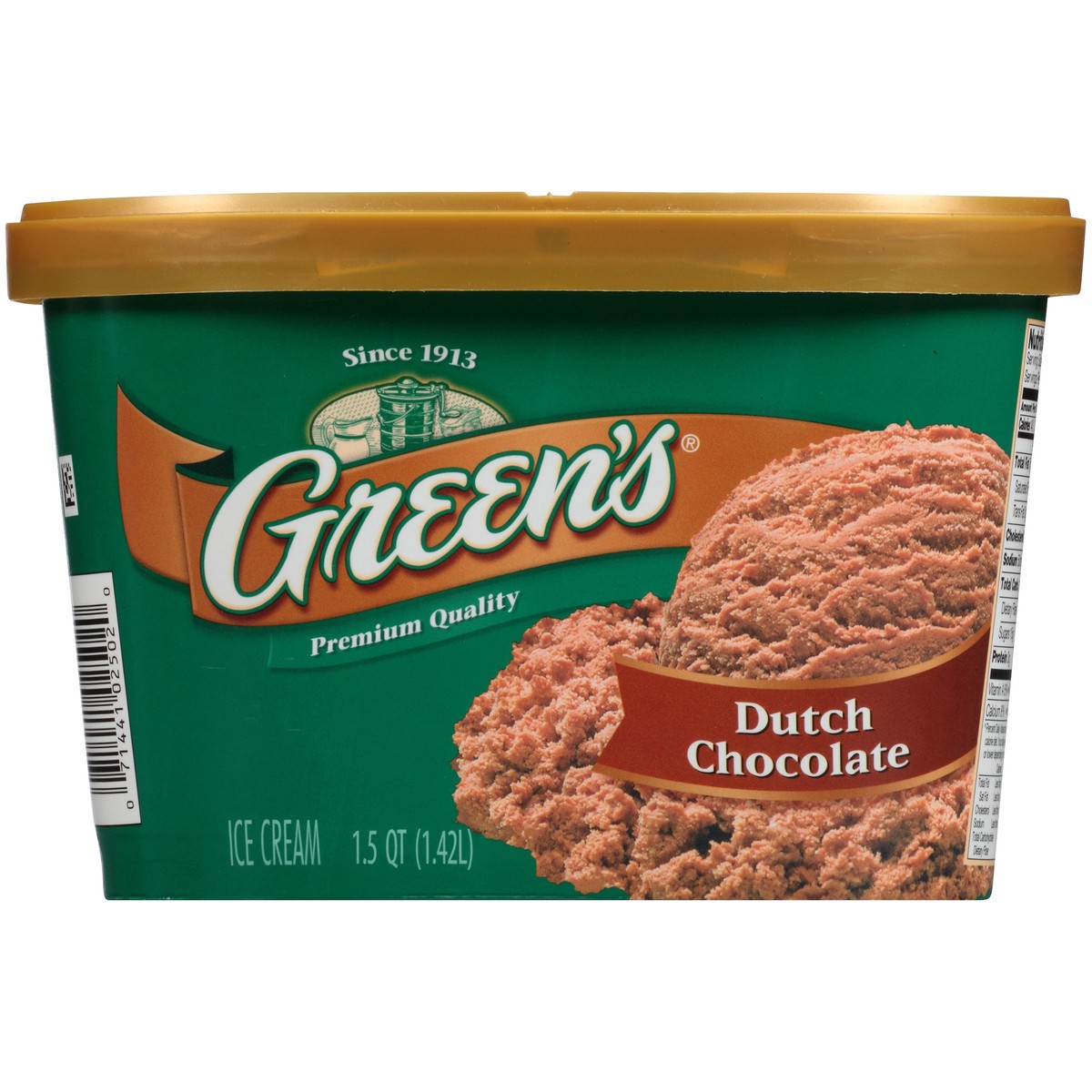 slide 1 of 10, Green's Dutch Chocolate Ice Cream 1.5 qt. Carton, 1.42 liter